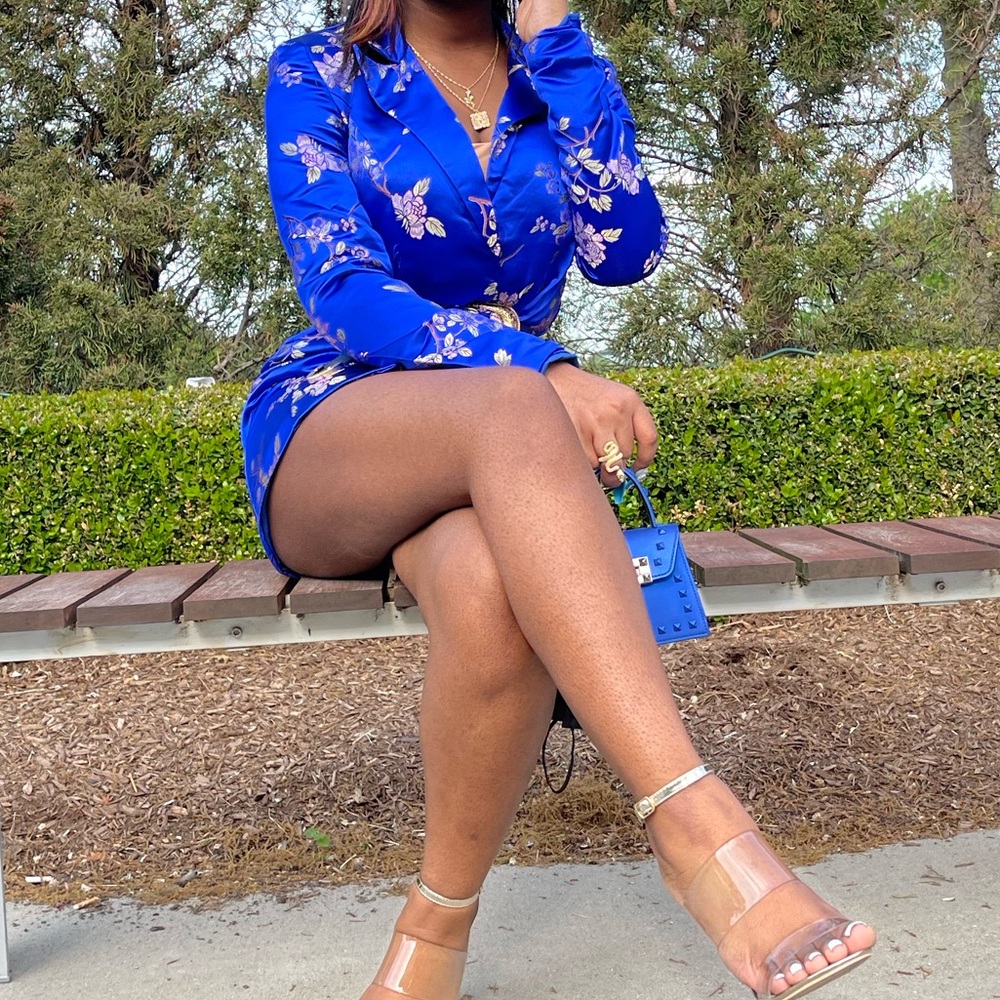 PLT Blue/Gold Blazer Dress